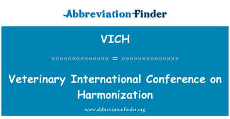 Veterinary International Conference on Harmonization (VICH) .
